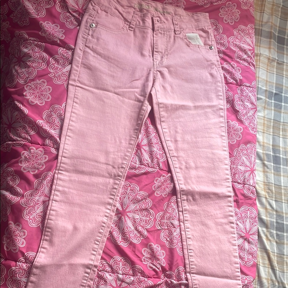 Guess Pink Straight Leg Jeans for Women